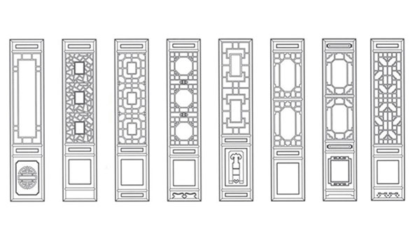 浏阳喜迎门中式花格CAD设计图样式大全